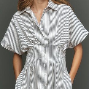 ANTHROPOLOGIE The Tobie Shirt Dress By Exquise (M)